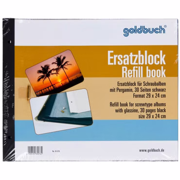 Goldbuch Ersatzblock 29x24 30 Seiten schw.+ Schrauben 83076