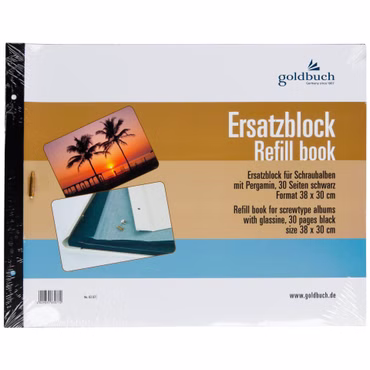 Goldbuch Ersatzblock 38x30 30 Seiten schw.+ Schrauben 83077