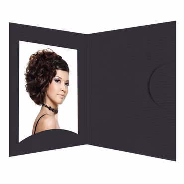 1x100 Daiber Portraitmappen Opti-Line bis 10x15cm schwarz