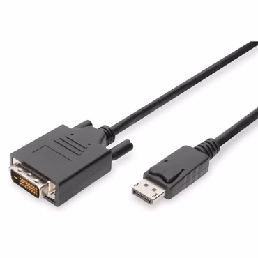 DIGITUS DisplayPort Adapterkabel DP - DVI (24+1) St/St 1m schwarz