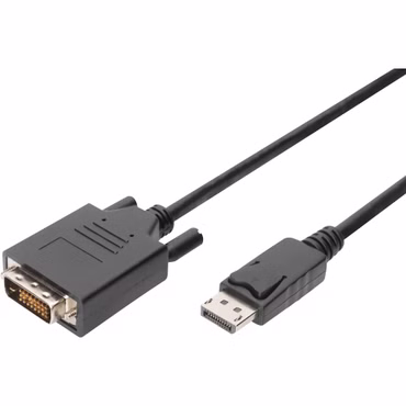 DIGITUS DisplayPort Adapterkabel DP - DVI (24+1) St/St 3m schwarz