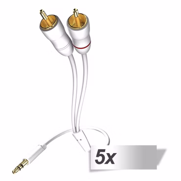 5x in-akustik Star Audio Kabel 3,5 mm Klinke - Cinch 1,5 m