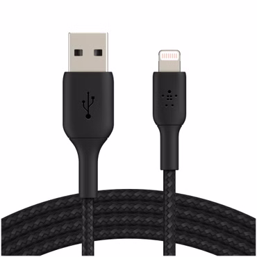 Belkin Lightning Lade/Sync Kabel 3m, ummantelt, mfi zert, schwarz