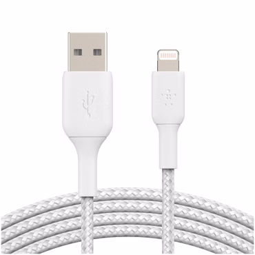 Belkin Lightning Lade/Sync Kabel 3m, ummantelt, mfi zert, weiß