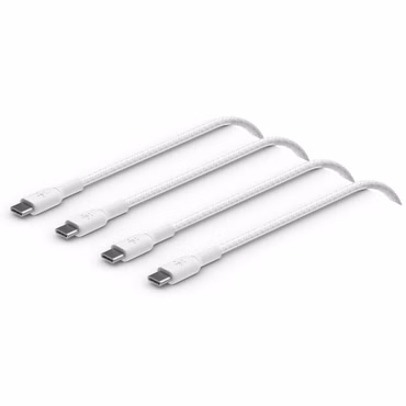 1x2 Belkin geflocht. PVC Kab. 1m USB-C/USB-C weiß CAB004bt1MWH2PK