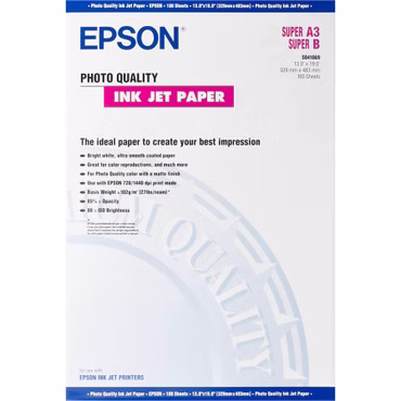 Epson Photo Quality Inkjet Paper A 3+, 100 Blatt, 105 g S 041069
