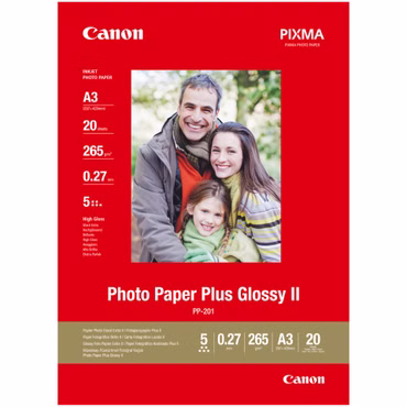 Canon PP-201 A 3 20 Blatt 265 g Photo Paper Plus Glossy II