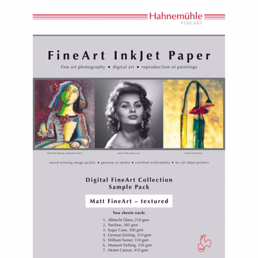 Hahnemühle Digital FineArt A 4 Testpack matt, strukturiert