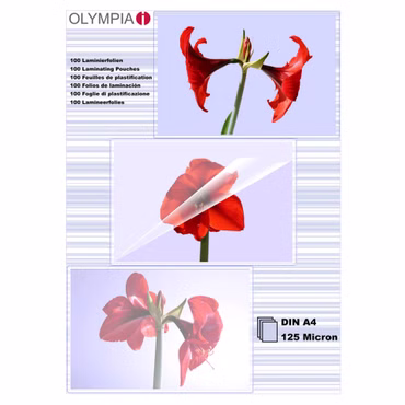 1x100 Olympia Laminierfolien DIN A4 125 micron 9176