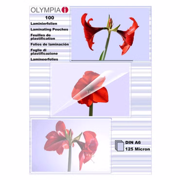 1x100 Olympia Laminierfolien DIN A6 125 micron 9178