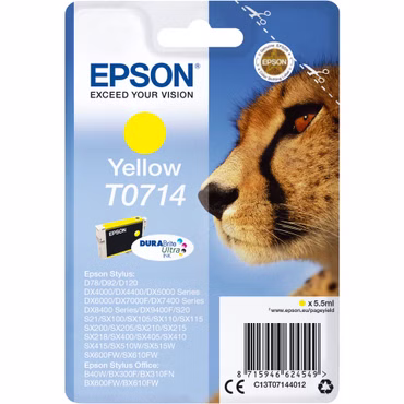 Epson Tintenpatrone yellow DURABrite T 071 T 0714
