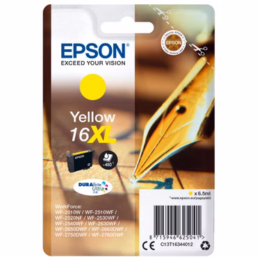 Epson Tintenpatrone XL yellow DURABrite Ultra T 163 T 1634