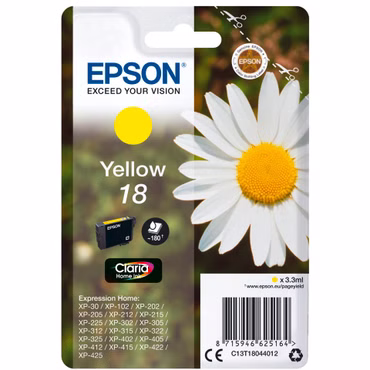 Epson Tintenpatrone yellow Claria Home T 180 T 1804