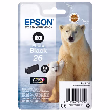 Epson Tintenpatrone photo black Claria Premium T 261 T 2611