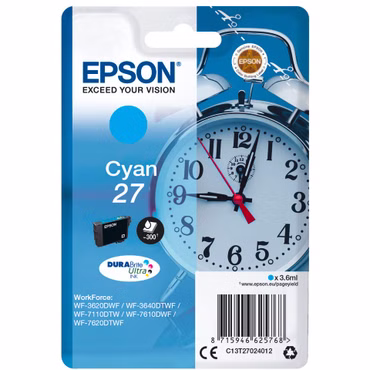 Epson DURABrite Ultra Ink 27 Tintenpatrone cyan T 2702
