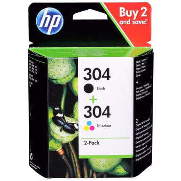 HP 3JB05AE Tintenpatronen schwarz/3-farbig No. 304