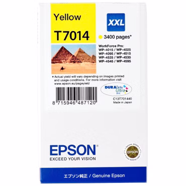 Epson Tintenpatrone XXL yellow T 701 WorkForce Pro T 7014