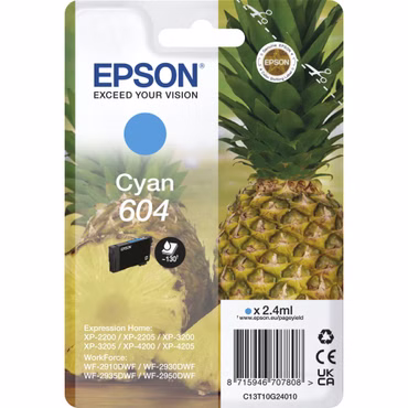 Epson Tintenpatrone cyan 604 T 10G2