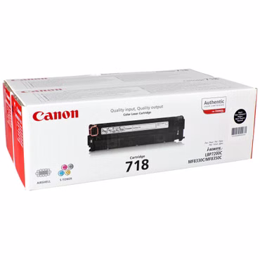 1x2 Canon Toner Cartridge 718 BK VP