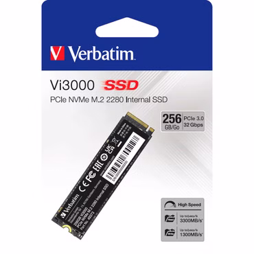 Verbatim Vi3000 M.2 SSD 256GB PCIe NVMe 49373