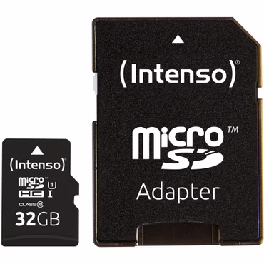 Intenso microSDHC Card 32GB C10 UHS-I Premium mit Adapter