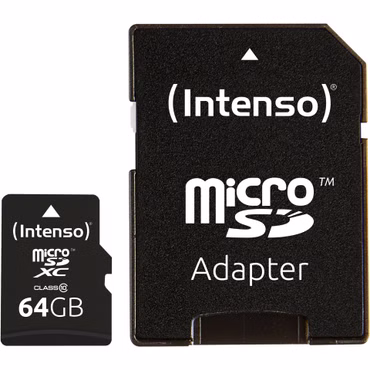 Intenso microSDXC 64GB C10 mit Adapter
