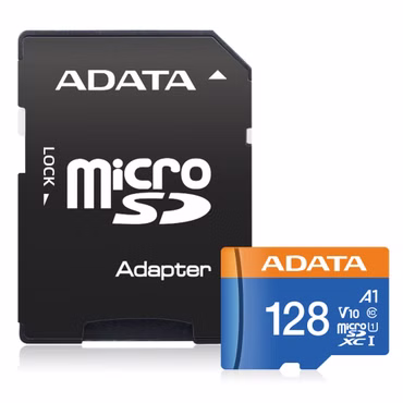 ADATA CARD MICROSDHC 128GB UHS-I CL10 100/20 MB/s W/1 Adap.