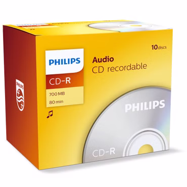 1x10 Philips CD-R 80Min Audio JC