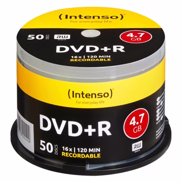 1x50 Intenso DVD+R 4,7GB 16x Speed, Cakebox