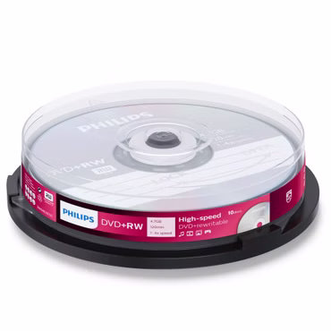1x10 Philips DVD+RW 4,7GB 4x SP