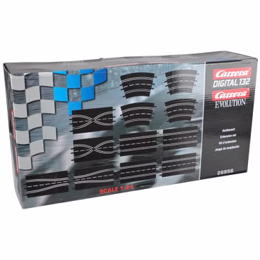 Carrera Digital + Evo. Ausbauset (4Ger./2Spurw./2Eng./4Kur.)26956
