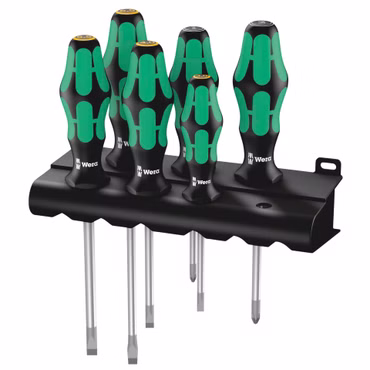 Wera 334/355/6 Kraftform Plus Lasertip Schraubendrehersatz