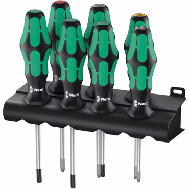 Wera 367/6 TORX BO Kraftform Schraubendrehersatz + Rack