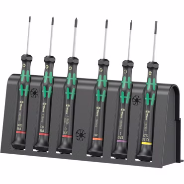 Wera 2050/6 Elektroniker Schraubendrehersatz + Rack
