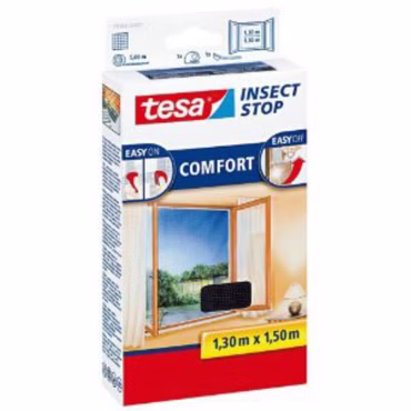 Tesa Fliegengitter Fenster 1,3X1,5m anthrazit 55388