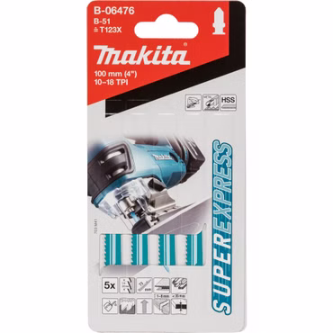 Makita B-06476 Stichsägeblatt B-51 Metall5St