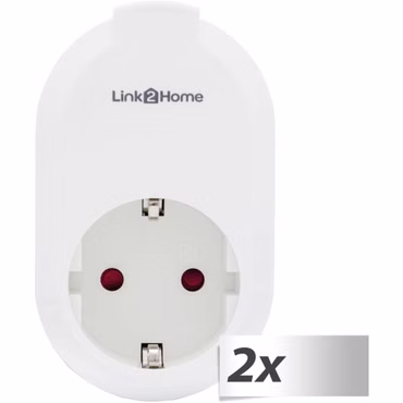2x1 REV Link2Home Steckdose & Zeitschaltuhr weiß