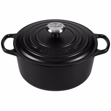 Le Creuset Signature Bräter rund 24 cm schwarz