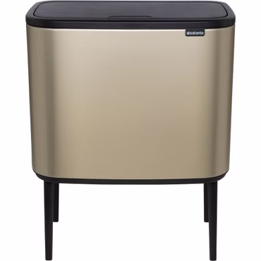 Brabantia Mülleimer Bo Touch Bin Champagnerfarben, 3 x 11 L