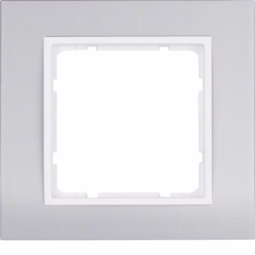 BER B3 Rahmen 10113904 1fach Aluminium/Polarweiss