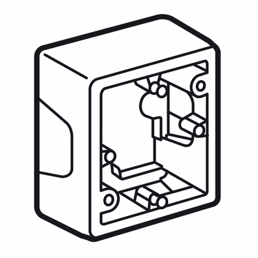 Legrand 776181 Aufputz Gehäuse 1-fach Creo ultraweiß