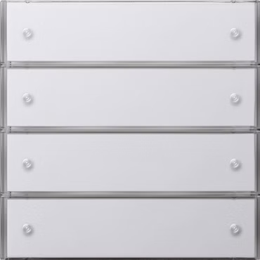 GIRA 2034112 Tastsensor3 Komfort 4fach KNX Flächenschalter Reinweiß glänzend