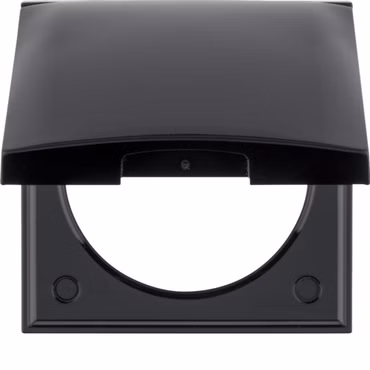 BER Rahmen 1fach mit 0918282510 Klappdeckel Integro Flow/Pure schwarz,