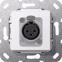 GIRA 566703 XLR-Buchse D-Serie Einsatz Reinweiß glänzend