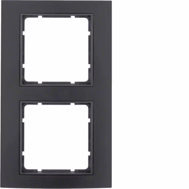 Berker Rahmen B.3 Alu, 10123005 schwarz/anthrazit 2fach