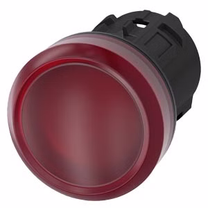 Siemens 3SU10016AA200AA0 Leuchtmelder 22mm rund rot Linse glatt