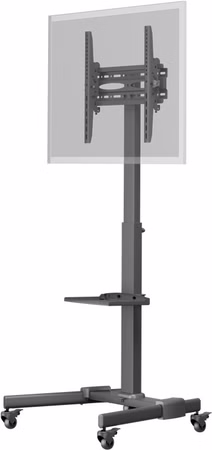 Goobay TV-Präsentationsständer Basic L 37-70z 35kg höhenverstellbar Rollen