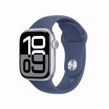 Apple Watch 10 42mm GPS+4G Alu Sport S/M silber/denim