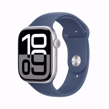 Apple Watch 10 46mm GPS+4G Alu Sport M/L silber/denim