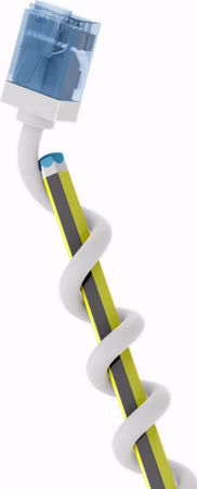 Ultraflexibles Cat.6a Patchkabel slim, U/UTP (weiß, 5 Meter, extrakurze Stecker)